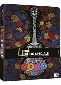 Coco Édition Limitée exclusive FNAC - Boîtier SteelBook Blu-ray 3D + Blu-ray 2D + Blu-ray bonus + Livret